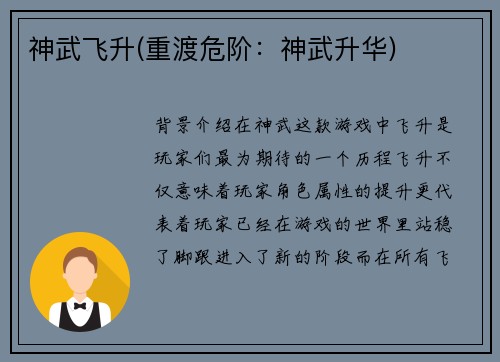 神武飞升(重渡危阶:神武升华)